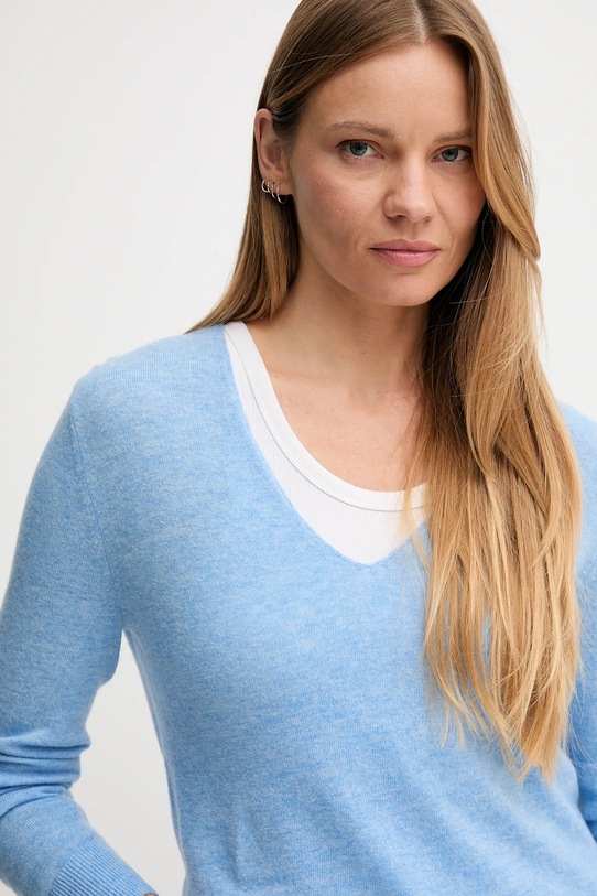 United Colors of Benetton sweter wełniany niebieski 1002D401Y