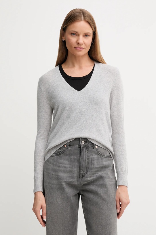 United Colors of Benetton sweter wełniany szpic szary 1002D401Y