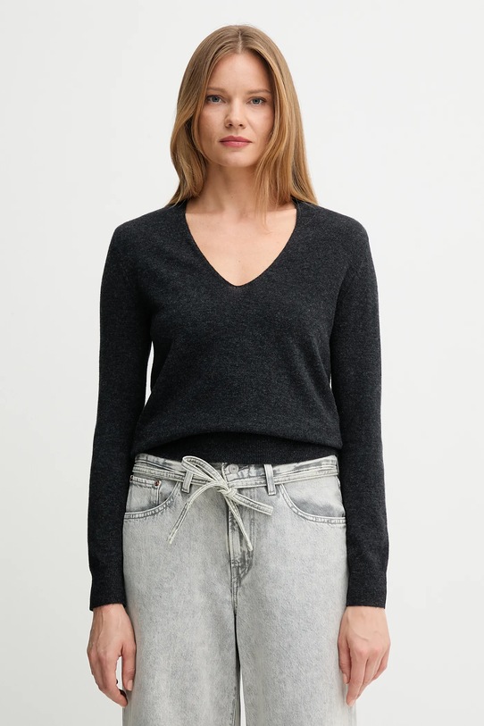 Vlnený sveter United Colors of Benetton vlna sivá 1002D401Y