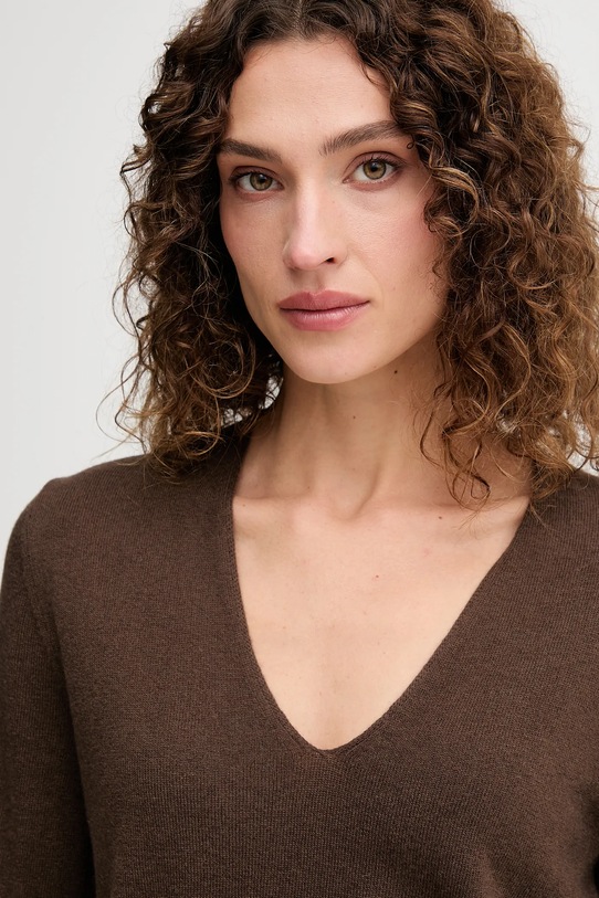 Vlnený sveter United Colors of Benetton hnedá 1002D401Y