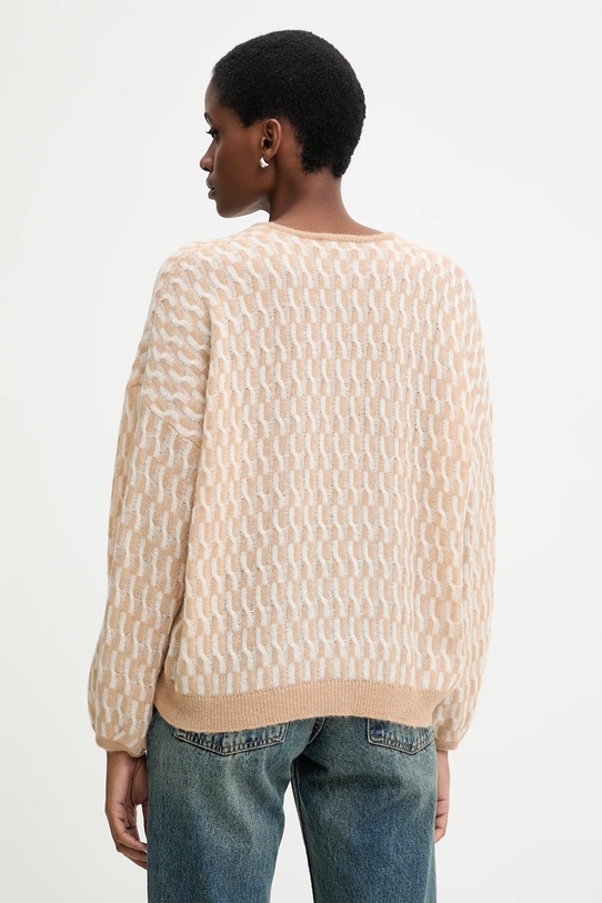 Odzież United Colors of Benetton sweter z dodatkiem wełny 1012E403C beżowy