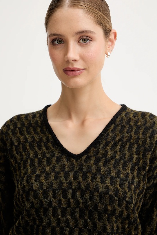 United Colors of Benetton pulover din amestec de lână verde 1012E403C