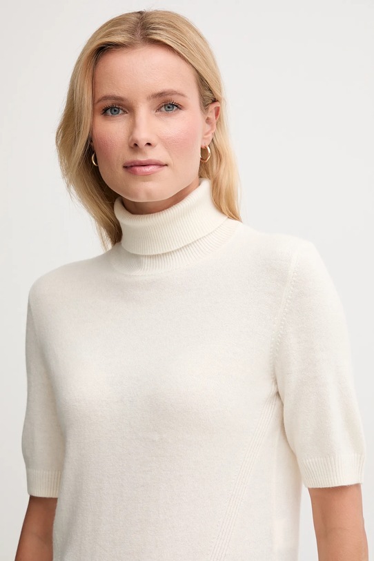 United Colors of Benetton sweter z dodatkiem wełny dziecięcy beżowy 102HD203X