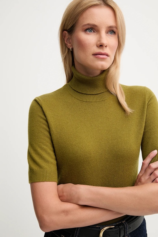United Colors of Benetton sweter z dodatkiem wełny dziecięcy zielony 102HD203X