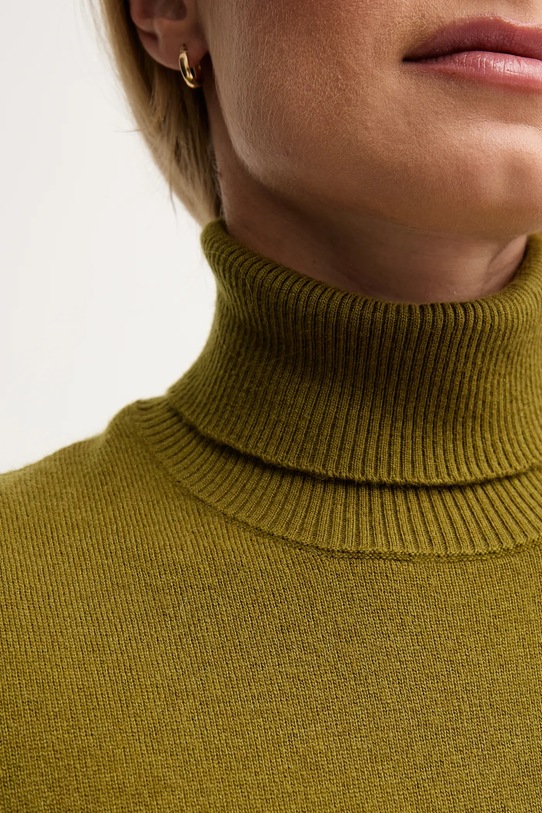 United Colors of Benetton sweter z dodatkiem wełny dziecięcy 102HD203X zielony