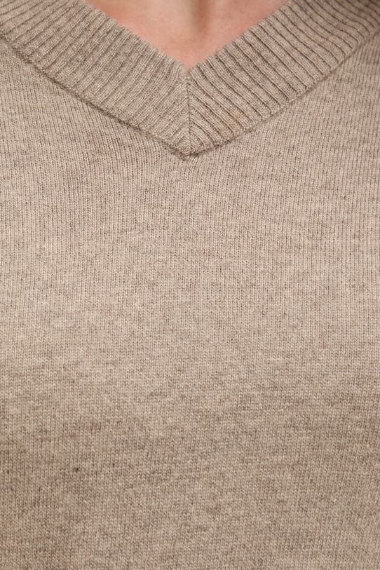 United Colors of Benetton sweter z dodatkiem wełny 102HD4032 beżowy