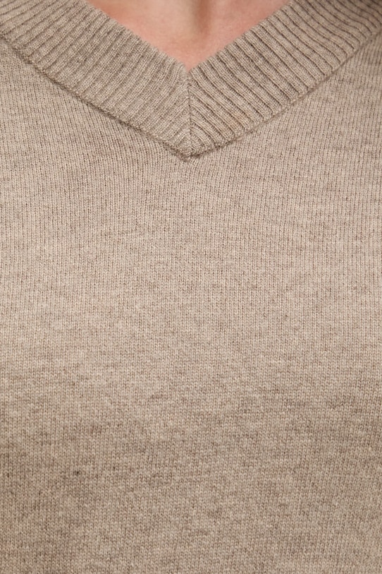 United Colors of Benetton sweter z dodatkiem wełny 102HD4032 beżowy