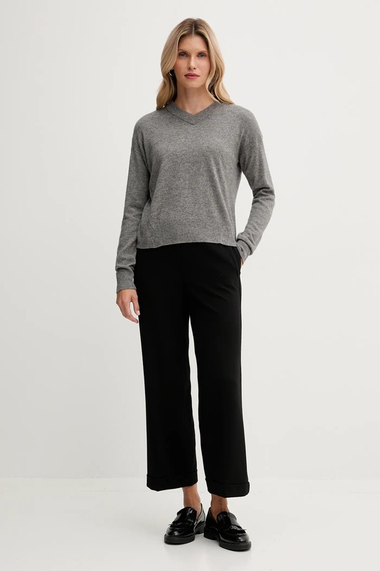 United Colors of Benetton sweter z dodatkiem wełny 102HD4032 szary AW25