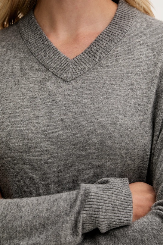 United Colors of Benetton sweter z dodatkiem wełny 102HD4032 szary