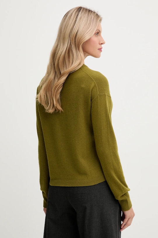 Odzież United Colors of Benetton sweter z dodatkiem wełny 102HD4032 zielony
