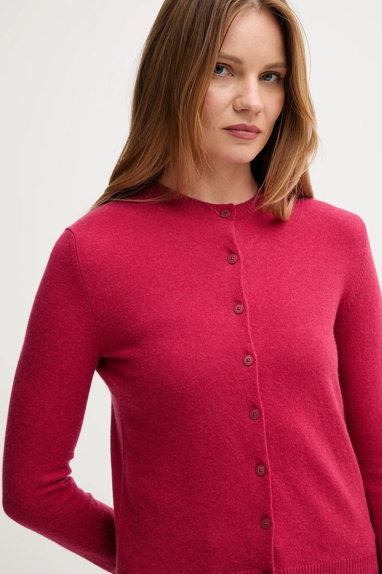 United Colors of Benetton kardigan z dodatkiem wełny różowy 102HD502B