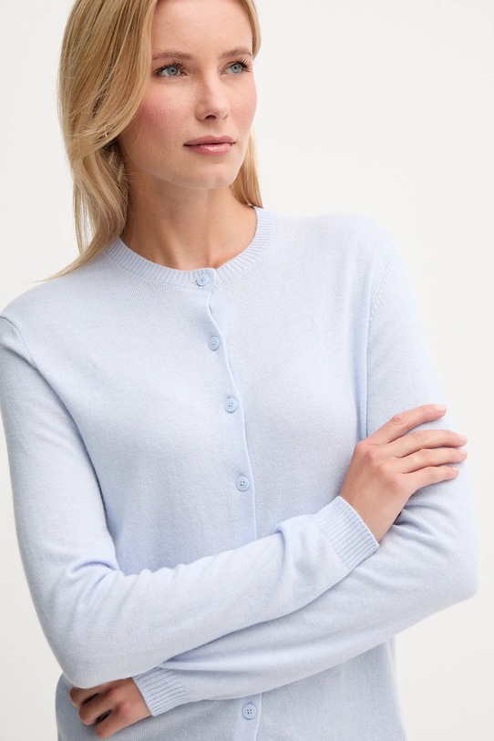 United Colors of Benetton kardigan z dodatkiem wełny niebieski 102HD502B