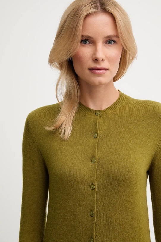 United Colors of Benetton kardigan z dodatkiem wełny zielony 102HD502B