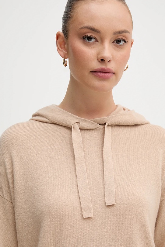 Svetr s příměsí vlny United Colors of Benetton béžová 102HE203V