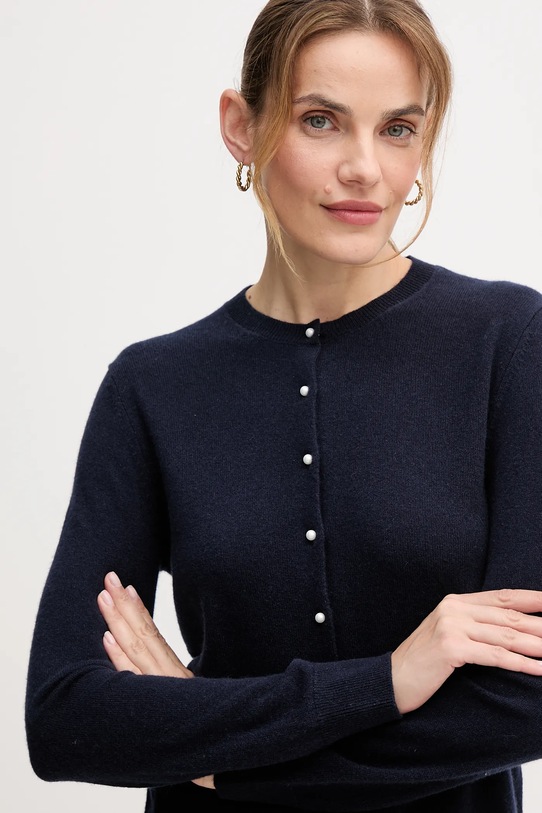 United Colors of Benetton kardigan kaszmirowy granatowy 1033D502A
