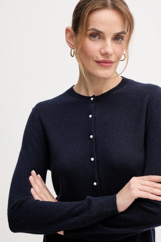 Кашмирена жилетка United Colors of Benetton тъмносин 1033D502A