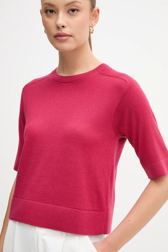 Μάλλινο πουλόβερ United Colors of Benetton ροζ 11AHD10E6