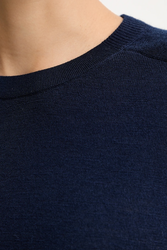 United Colors of Benetton sweter wełniany 11AHD10E6 granatowy