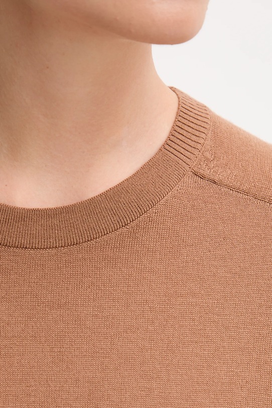 United Colors of Benetton sweter wełniany 11AHD10E6 brązowy