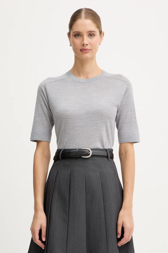 United Colors of Benetton pulover de lână rotund gri 11AHD10E6