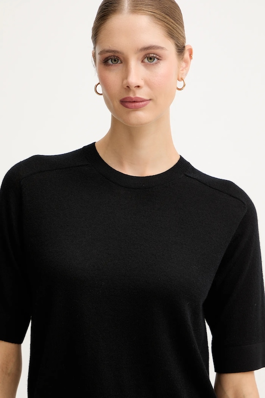 United Colors of Benetton sweter wełniany czarny 11AHD10E6