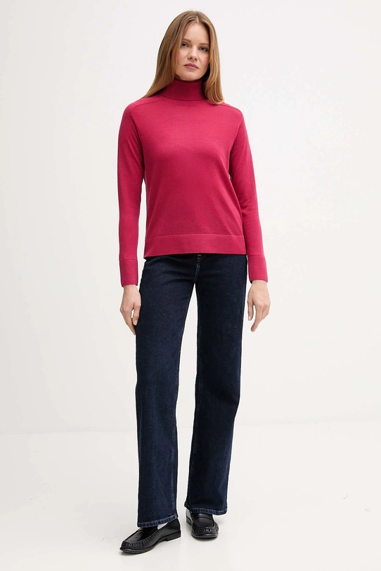 Vlnený sveter United Colors of Benetton 11AHD203Y ružová AW25