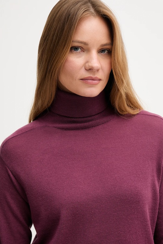 Vlnený sveter United Colors of Benetton fialová 11AHD203Y