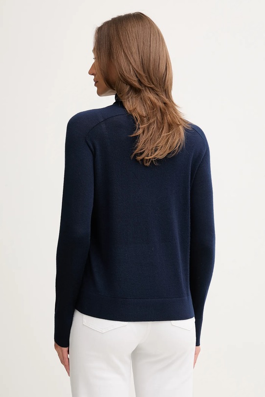 Одежда Шерстяной свитер United Colors of Benetton 11AHD203Y тёмно-синий