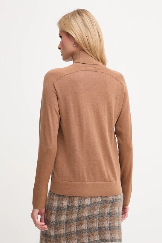 Odzież United Colors of Benetton sweter wełniany 11AHD203Y brązowy