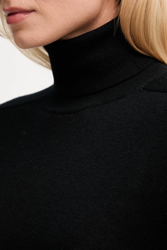United Colors of Benetton sweter wełniany czarny 11AHD203Y