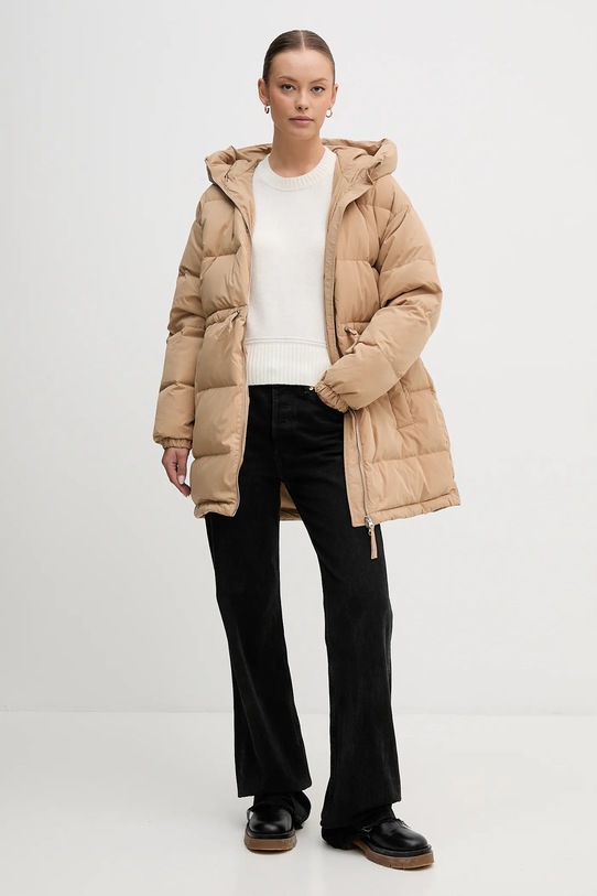 Πουλόβερ με προσθήκη μαλλιού United Colors of Benetton 1244D10BC μπεζ AW25