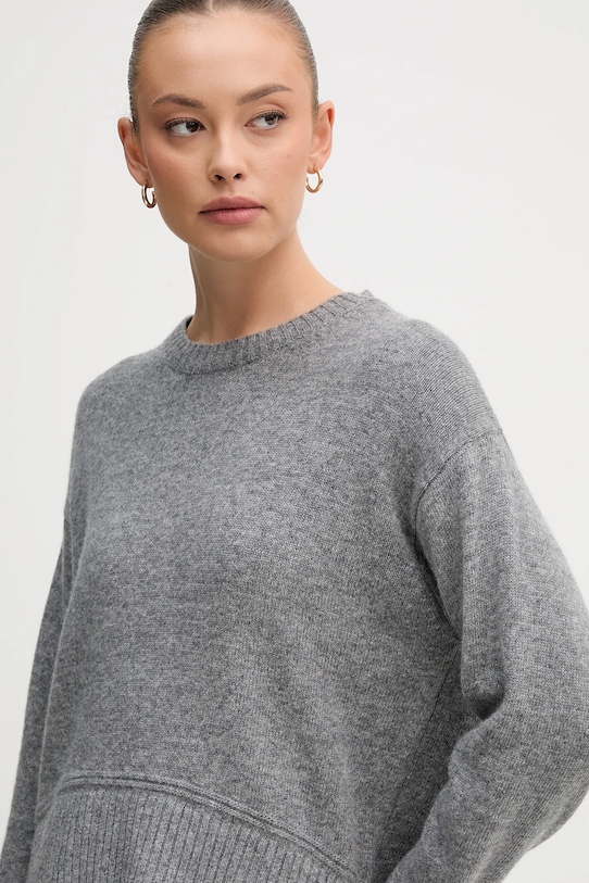 United Colors of Benetton sweter z dodatkiem wełny szary 1244D10BC