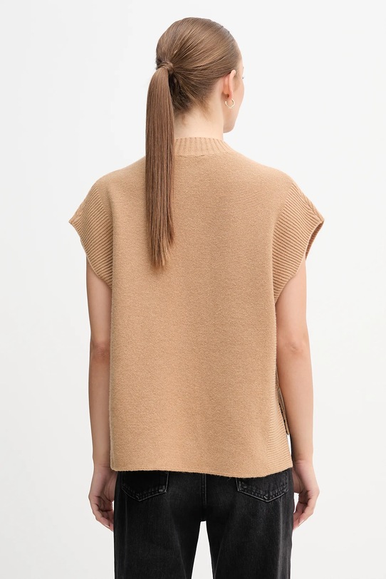 Ruházat United Colors of Benetton mellény gyapjúkeverék 1244D10EF bézs