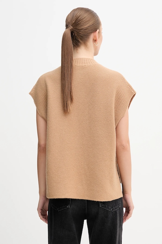 Ruházat United Colors of Benetton mellény gyapjúkeverék 1244D10EF bézs