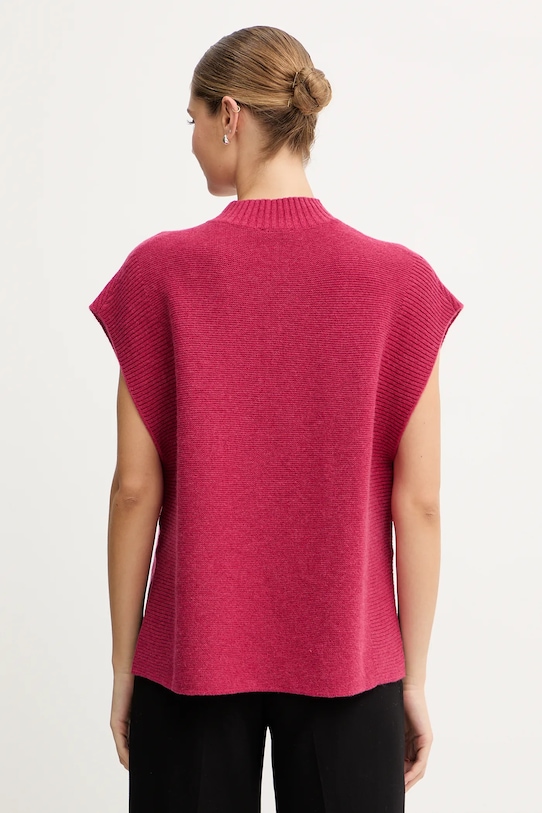 Odzież United Colors of Benetton kamizelka z dodatkiem wełny 1244D10EF różowy