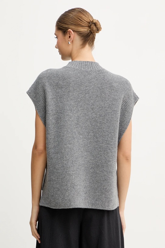 Odzież United Colors of Benetton kamizelka z dodatkiem wełny 1244D10EF szary