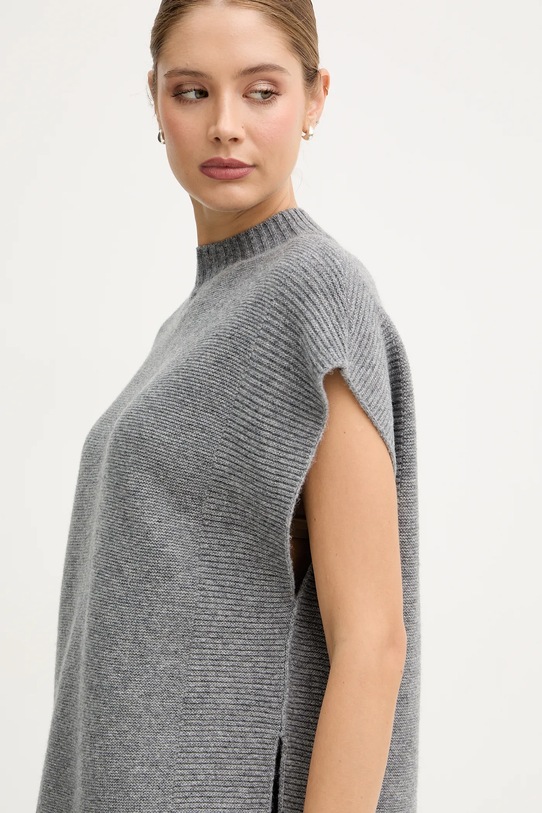 United Colors of Benetton kamizelka z dodatkiem wełny szary 1244D10EF