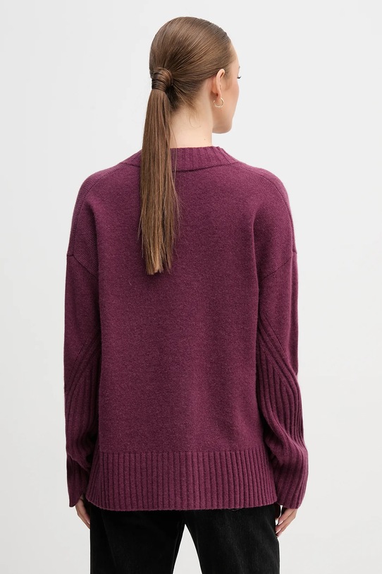 Odzież United Colors of Benetton sweter z dodatkiem wełny 1244D403A fioletowy