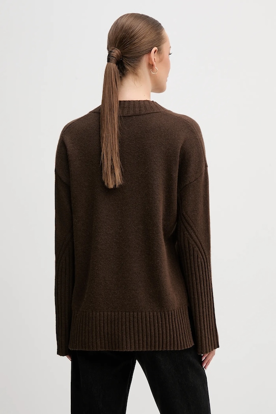 Odzież United Colors of Benetton sweter z dodatkiem wełny 1244D403A zielony