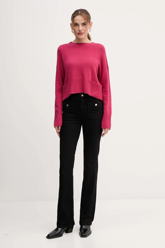 Светр із додаванням вовни United Colors of Benetton 126WD10E4 рожевий AW25