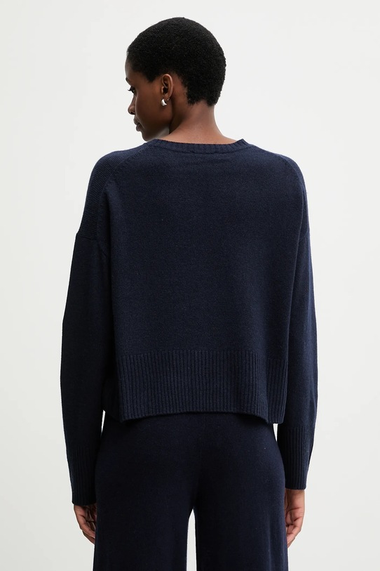 Odzież United Colors of Benetton sweter z dodatkiem wełny 126WD10E4 granatowy