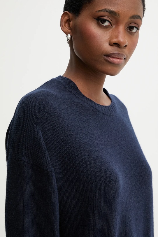 United Colors of Benetton sweter z dodatkiem wełny granatowy 126WD10E4