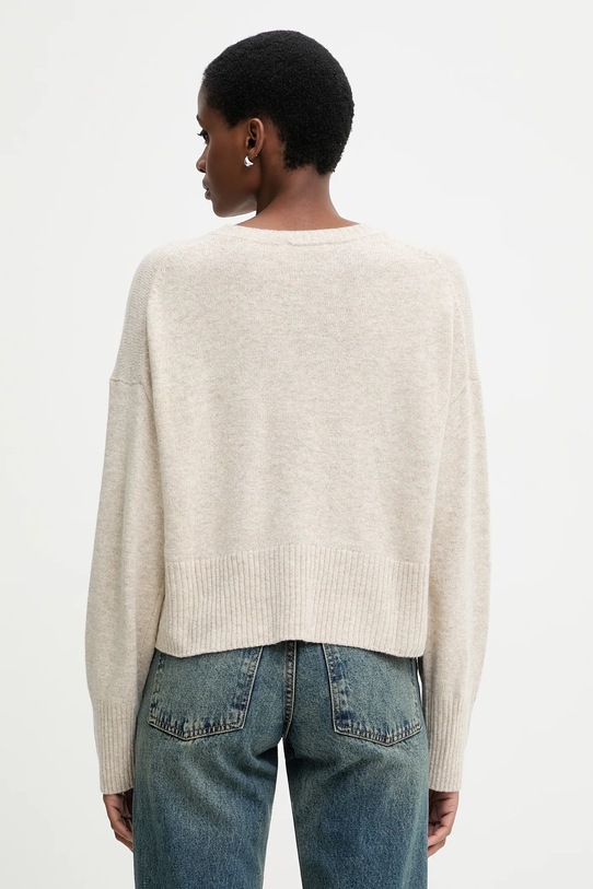 Odzież United Colors of Benetton sweter z dodatkiem wełny 126WD10E4 beżowy