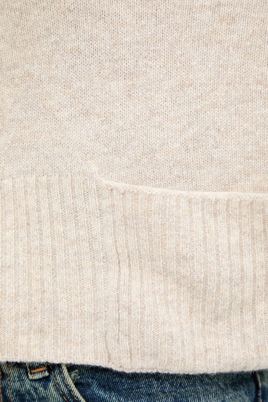United Colors of Benetton sweter z dodatkiem wełny 126WD10E4 beżowy