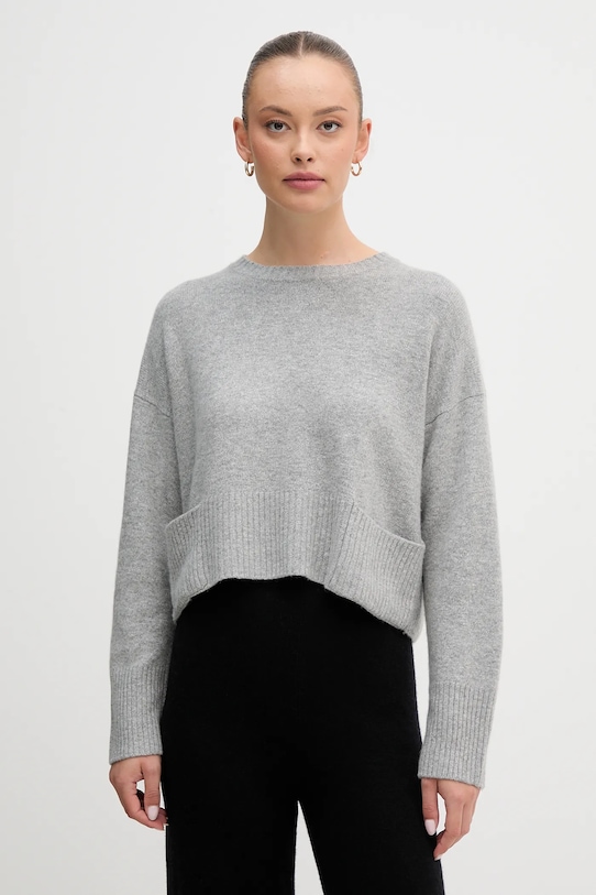 Свитер с добавлением шерсти United Colors of Benetton тонкий серый 126WD10E4