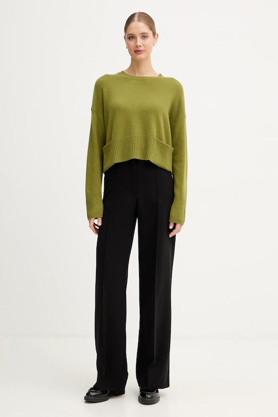 United Colors of Benetton pulover din amestec de lână 126WD10E4 verde AW25