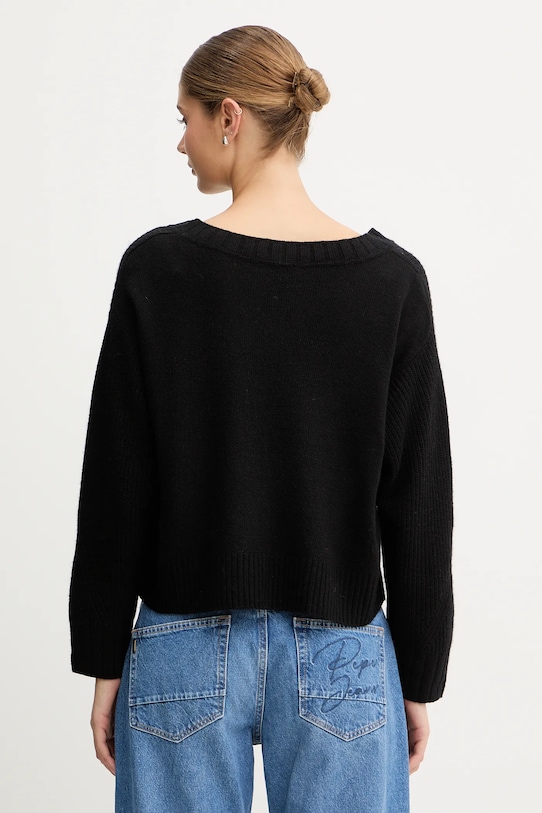 Odzież United Colors of Benetton sweter z dodatkiem wełny 126WD402Z czarny