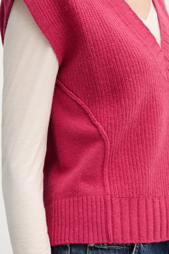 Γιλέκο με προσθήκη μαλλιού United Colors of Benetton ροζ 126WD4033