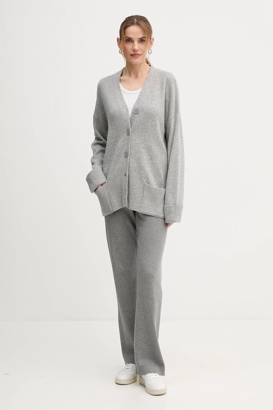 United Colors of Benetton kardigan z dodatkiem wełny 126WD604Z szary AW25
