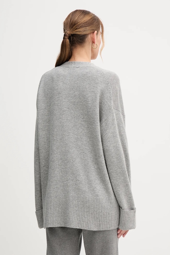 Odzież United Colors of Benetton kardigan z dodatkiem wełny 126WD604Z szary